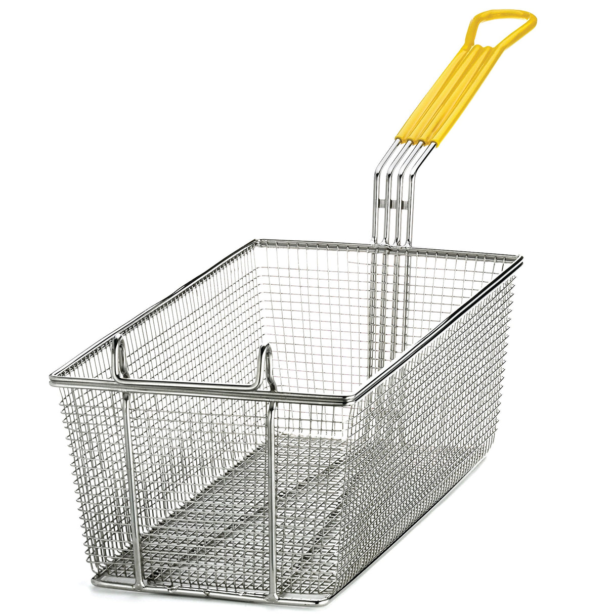 Baskets, Fry, 17 x 8.25 x 6 Inch, Nickel Plated, with Blue Cool-to-Touch PVC Handle,1 - 1 EACH