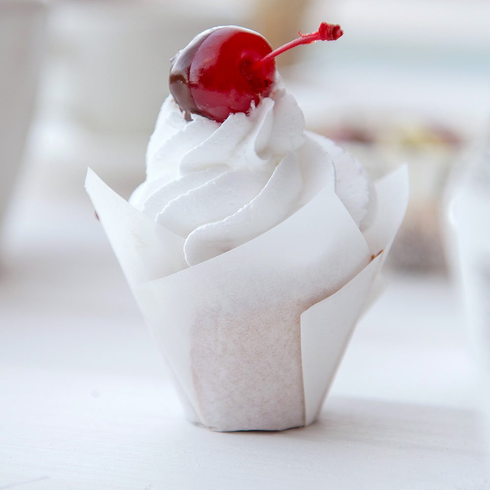 Cups, Baking, 1.2 Inch, Paper, Sugar White, Daffodil, 1.2 Linear Inch,1 - 200 COUNT