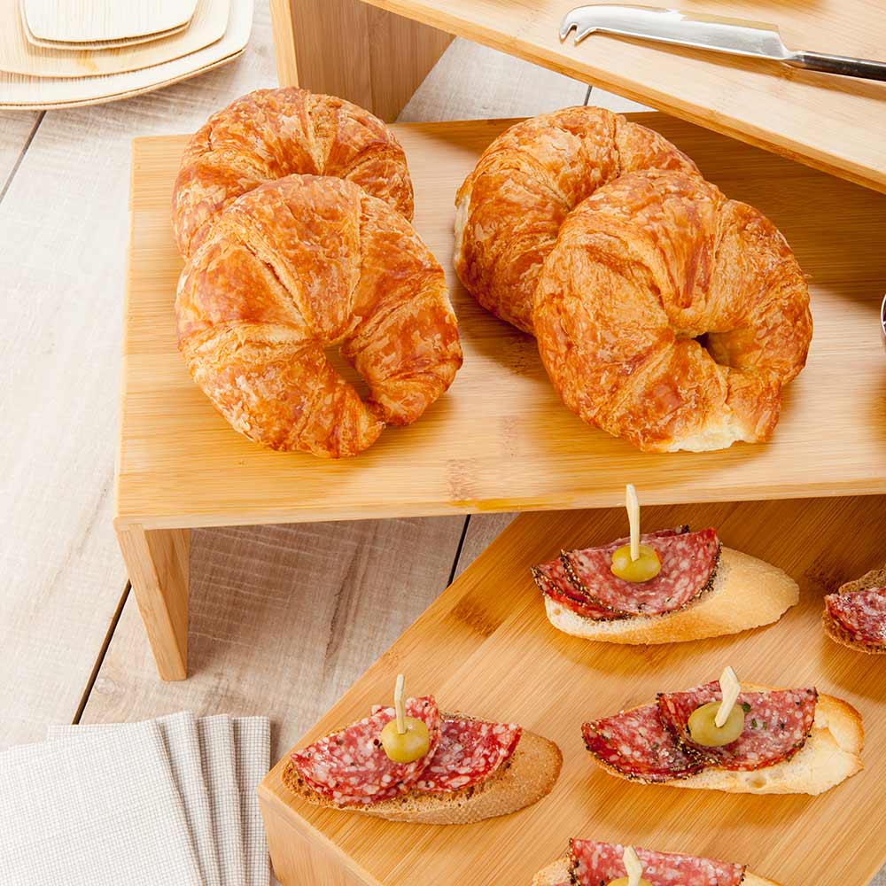 Tray Stand, Serving, 8 Inch, Bamboo, 8 Linear Inch,1 - 3 PIECE