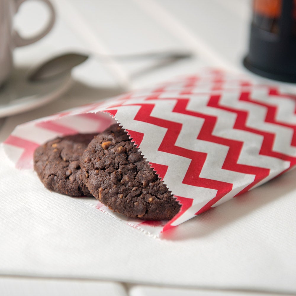 Bags, Food, Paper, Red Zig Zag,1 - 100 COUNT