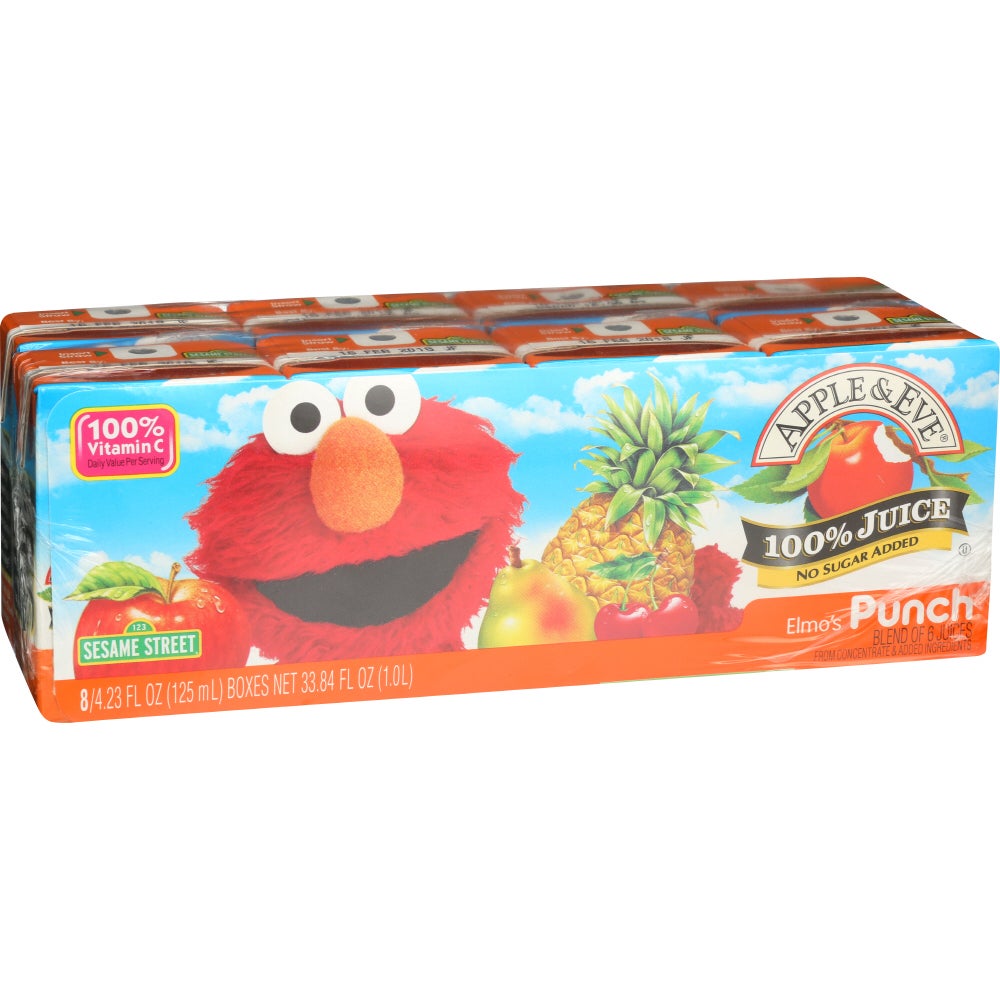 Juice Box, Elmo's Punch, 100%, 4.23 Fluid Ounce,5 - 8 COUNT