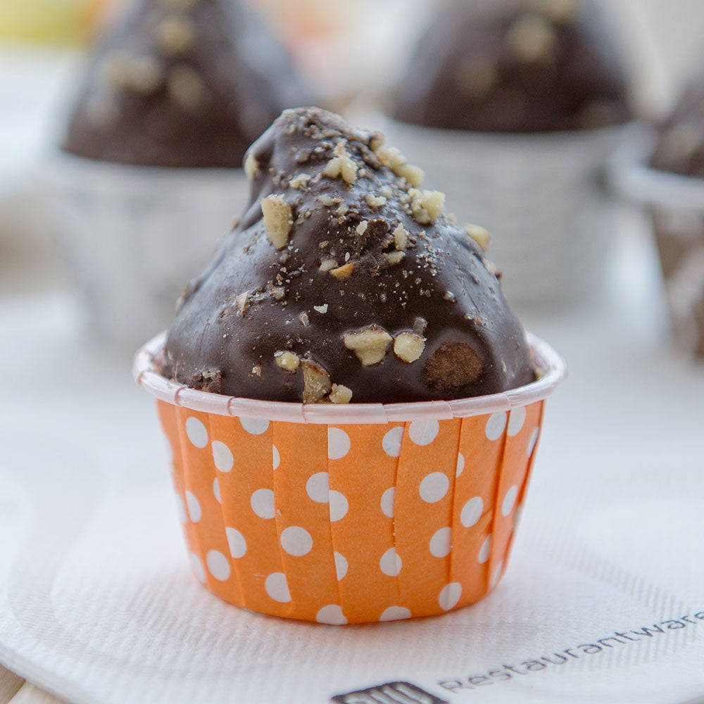 Cups, Baking, 1.6 Ounce, Paper, Hot Orange Polka Dot, Pleated, 1.6 Ounce,1 - 200 COUNT