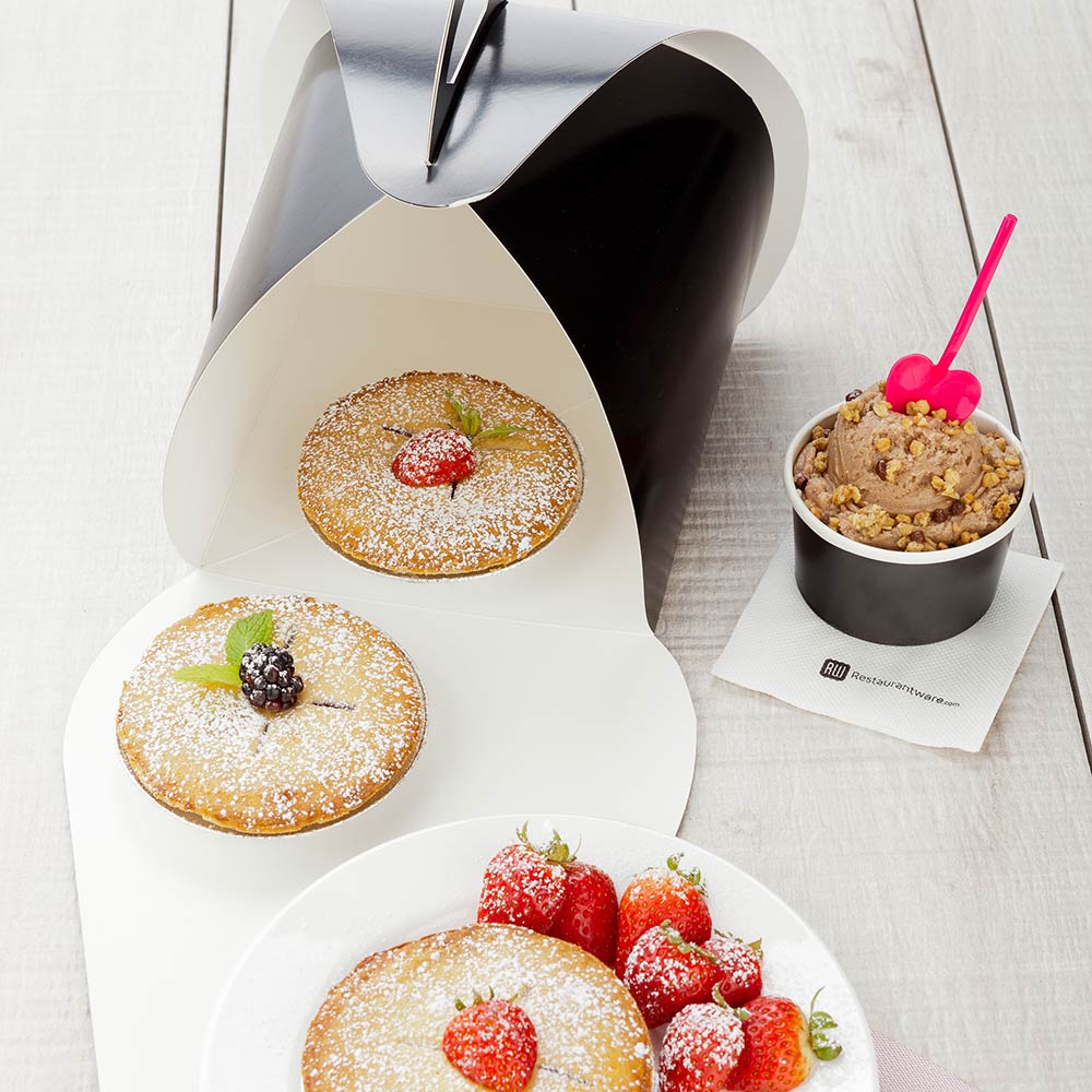 Boxes, Lunch & Cake, Small 6.5 Inch, Paper, Black, 6.5 Linear Inch,1 - 100 COUNT