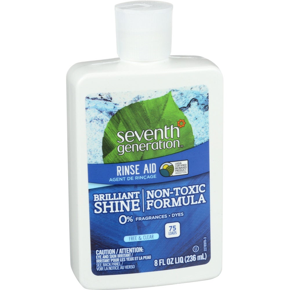 Cleaner, Rinse Aid, Free & Clear,9 - 8 FLUID