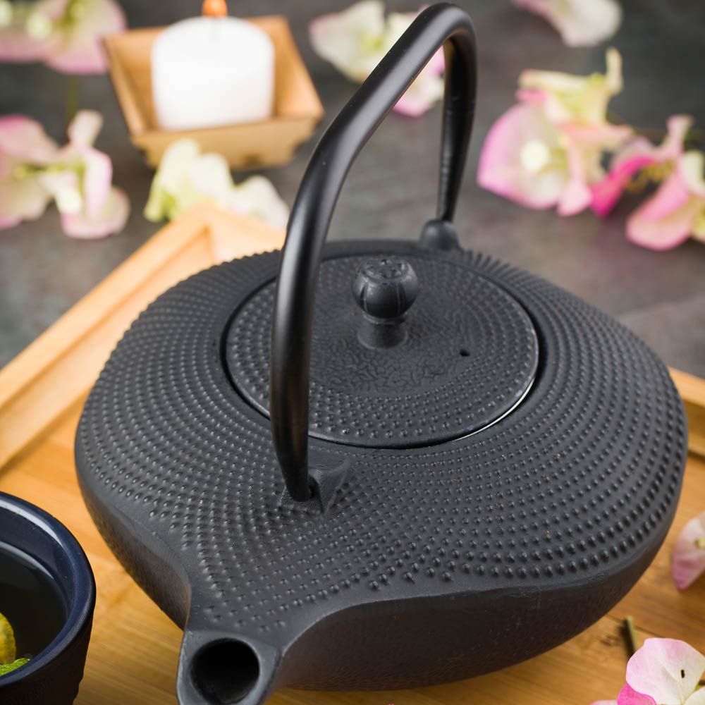 Teapot, 34 Ounce, Black, Cast Iron, 34 Ounce,1 - 1 EACH