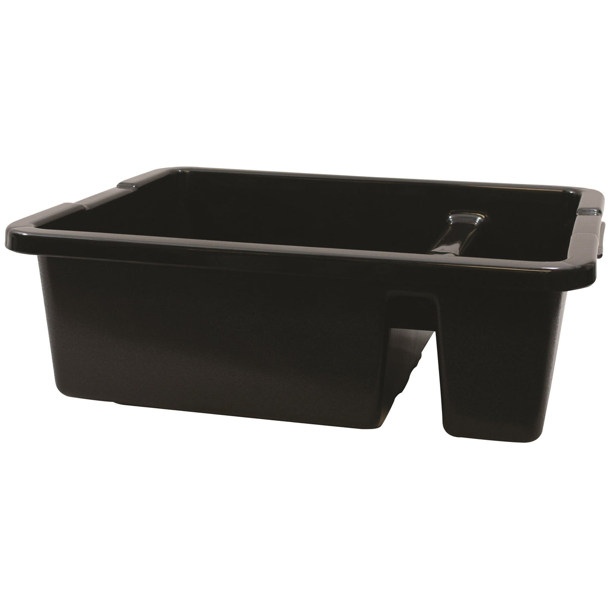 Box, Bus, Divided, Black, Polyethylene, 21 x 17 x 7 Inch,6 - 1 EACH