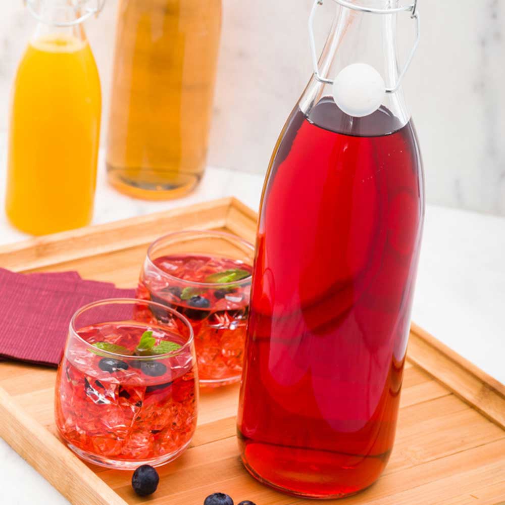 Bottles, Glass Swing Top, Clear 33.8 Ounce, 33.8 Ounce,1 - 10 COUNT