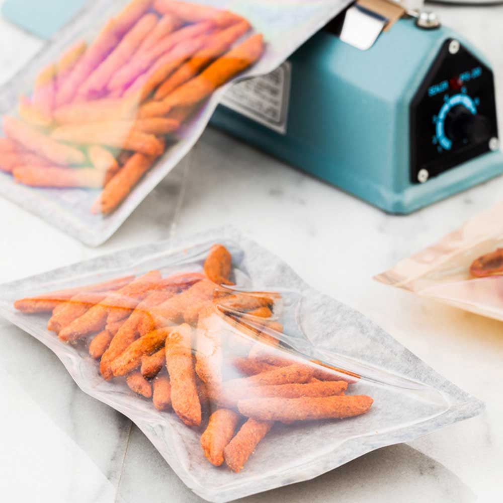 Bags, Heat-Sealable Sandwich, 8.3 Inch, Plastic, Black, Double Seal Rip Lock, with Window, 8.3 Linear Inch,1 - 100 COUNT