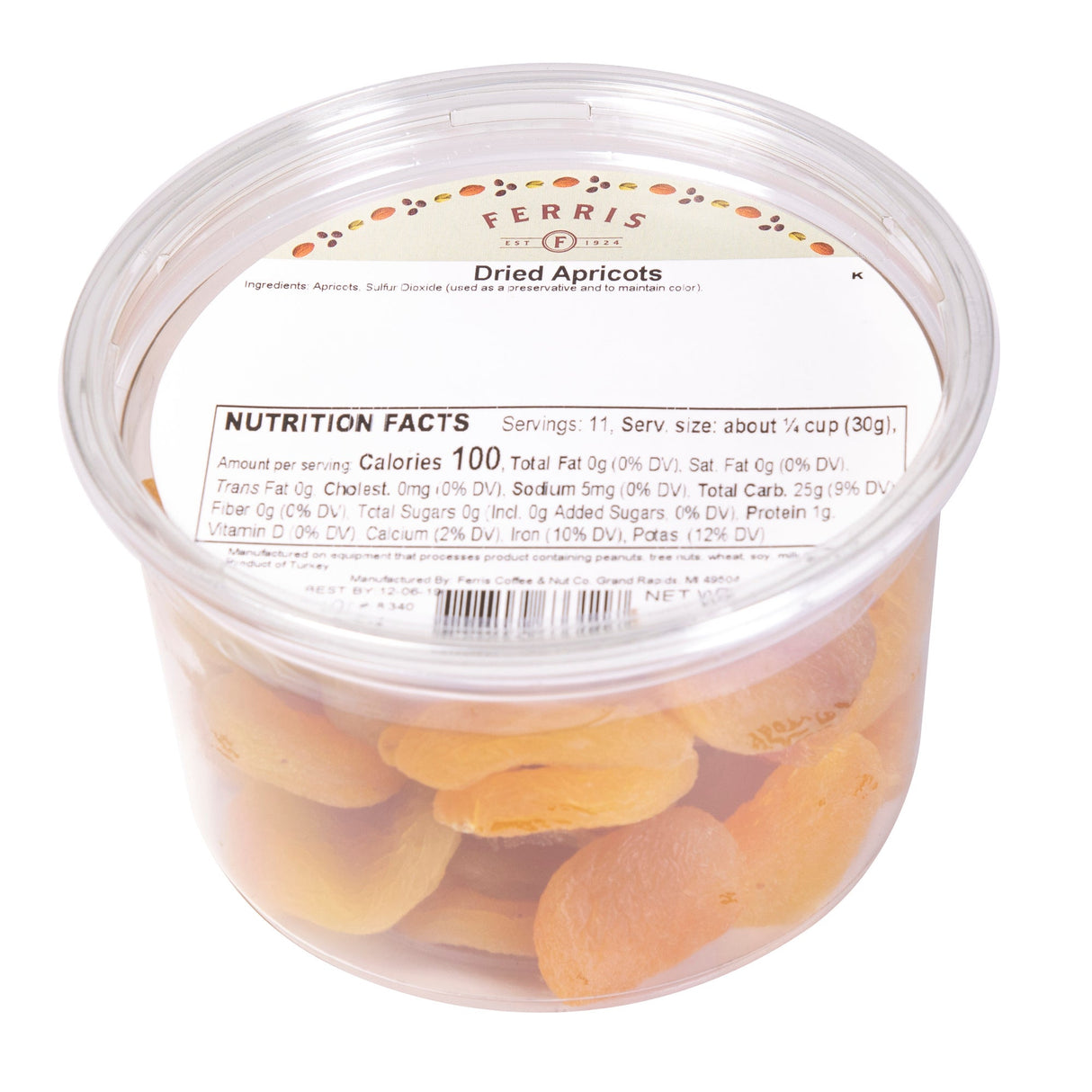 Apricots, Dried, in Deli Cup,12 - 12 OUNCE