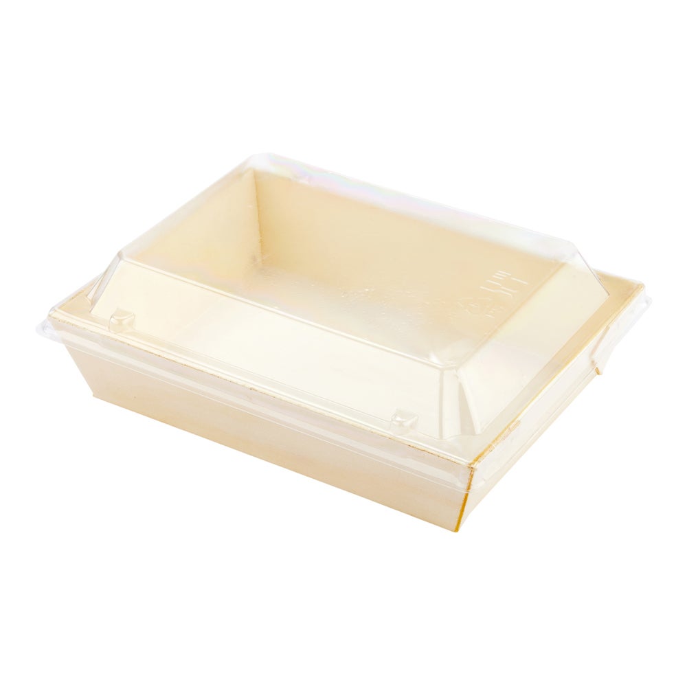 Lids, Plastic, Clear, for Taipei Short Flare Rectangular Poplar Containers,1 - 100 COUNT