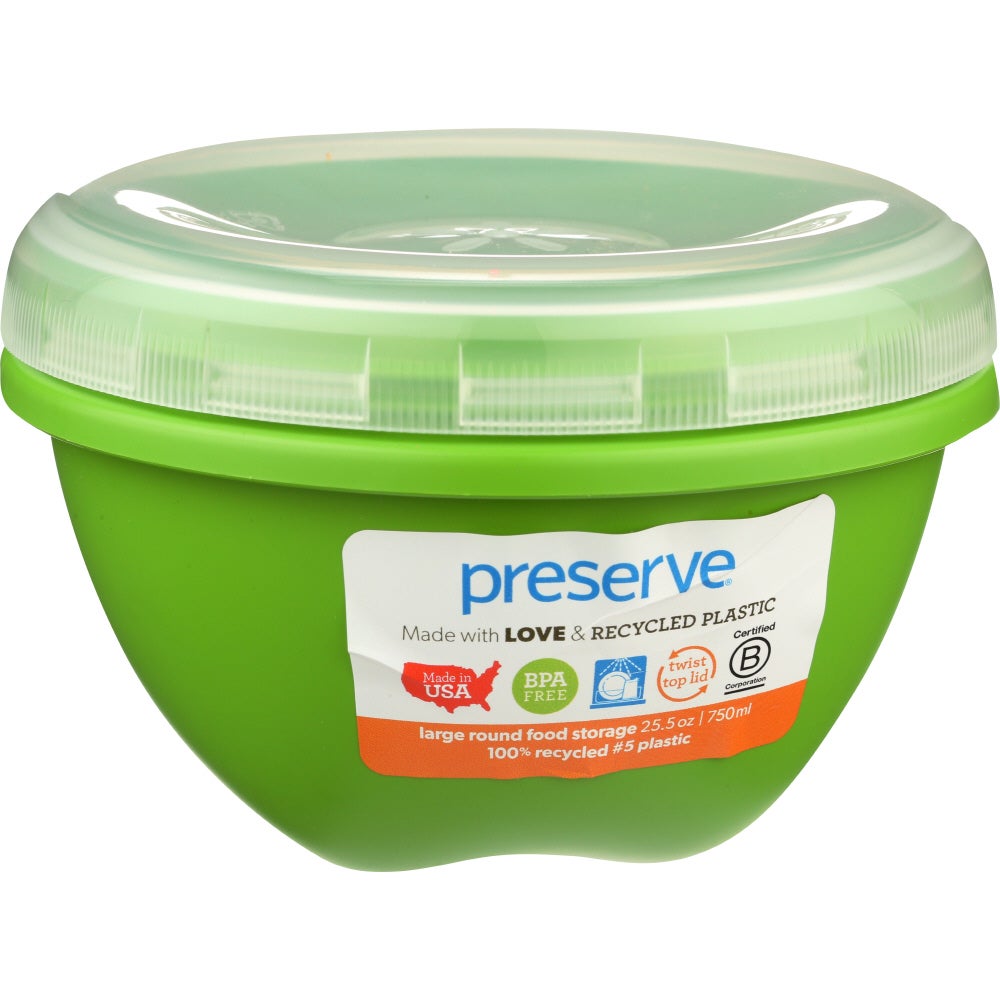 Containers, Food Storage, 25.5 Ounce, Large Round, Apple Green, 25.5 Ounce,12 - 1 EACH