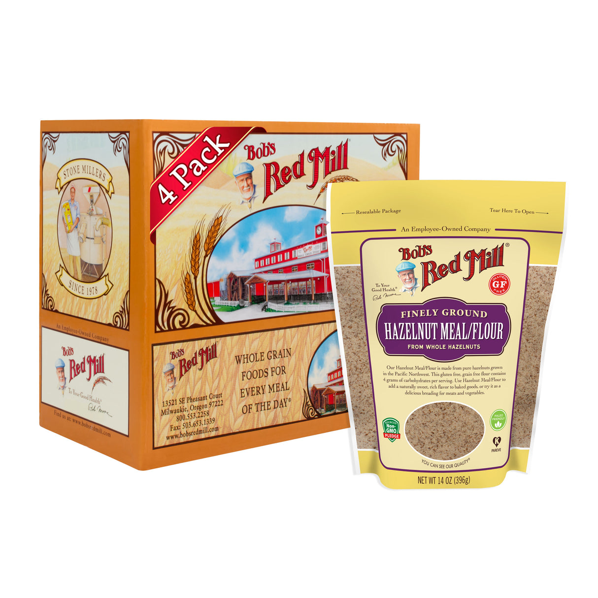 Hazelnut Meal, Finely Ground,4 - 14 OUNCE