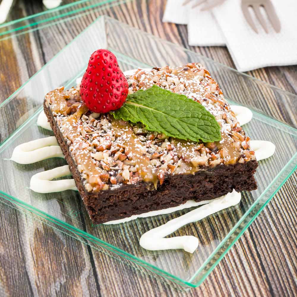 Plates, Appetizer, 5 Inch, Plastic, Sea Green Modern Design, Square, Heavyweight, 5 Linear Inch,1 - 100 COUNT