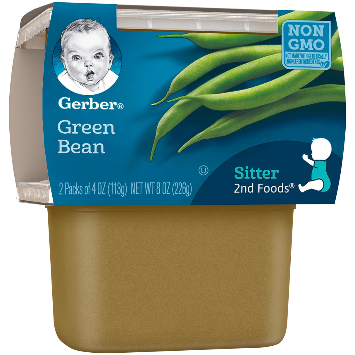 Baby Food, Green Bean, 2nd Foods, 4 Ounce,8 - 2 COUNT