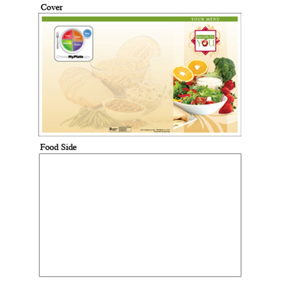 Menu Jackets, 8.5 x 14 Inch, White, Blank, Especially-for-You,1 - 250 COUNT