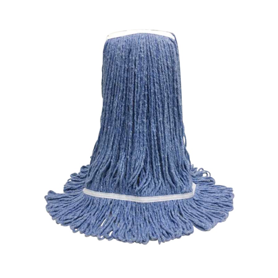 Mop Head, Poly-Cotton Blend Looped End, Blue, 24 Ounce,1 - 1 EACH