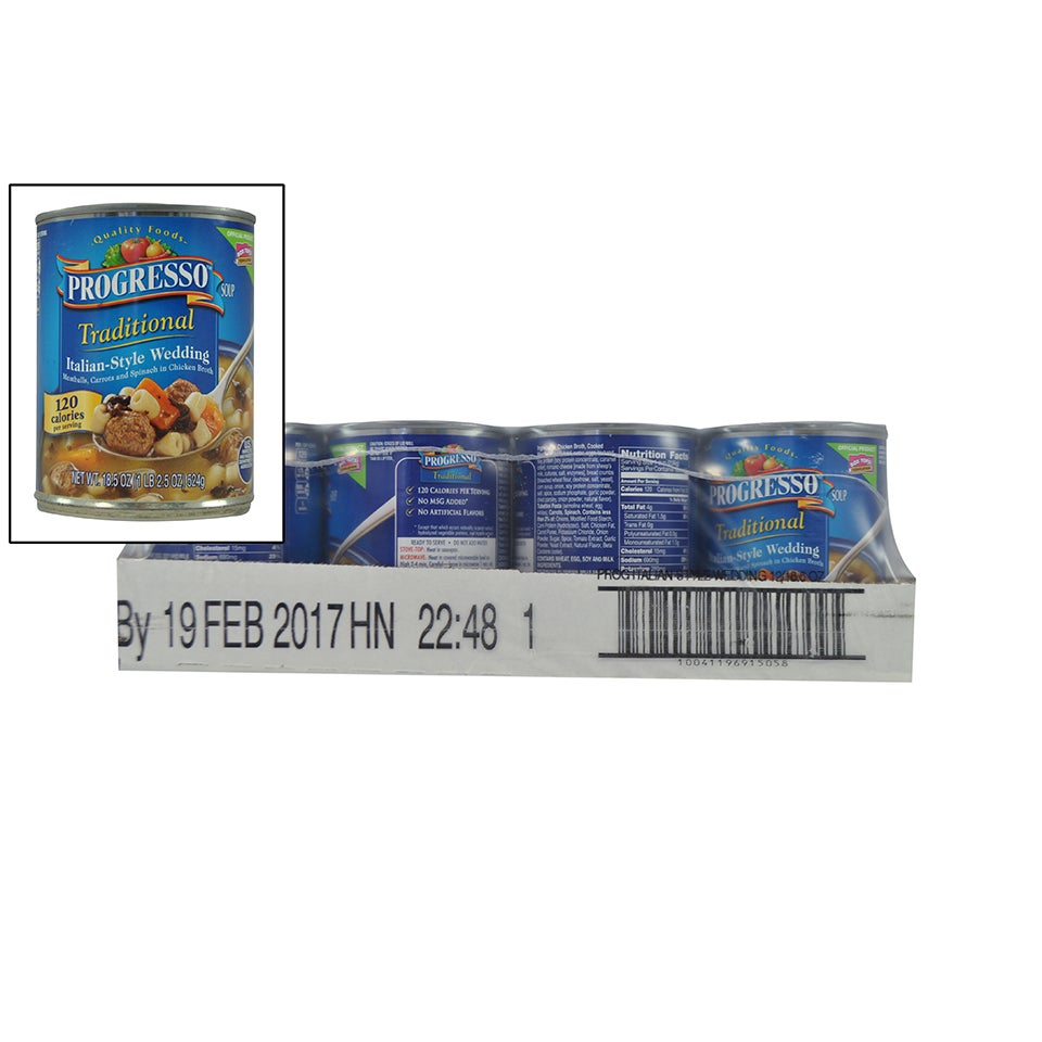 Soup, Italian Style Wedding, Ready to Serve, Canned,12 - 18.5 OUNCE