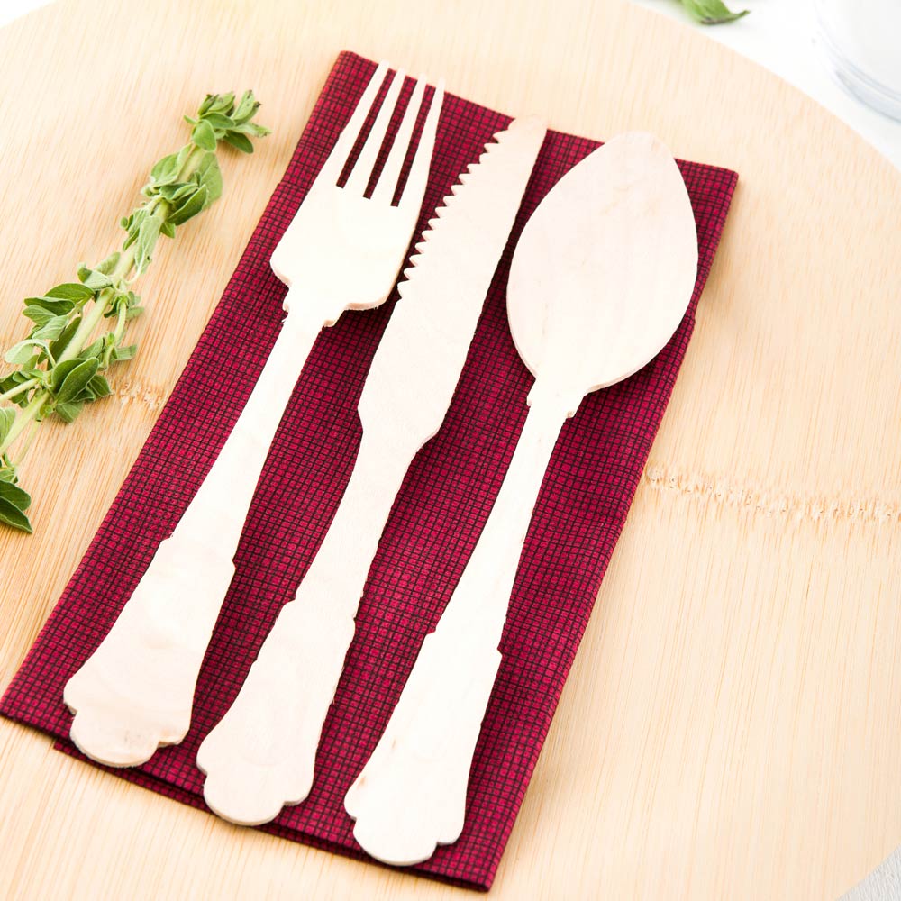 Spoons, Baroque, Birch Wood, Natural, 7.85 Linear Inch,1 - 500 COUNT