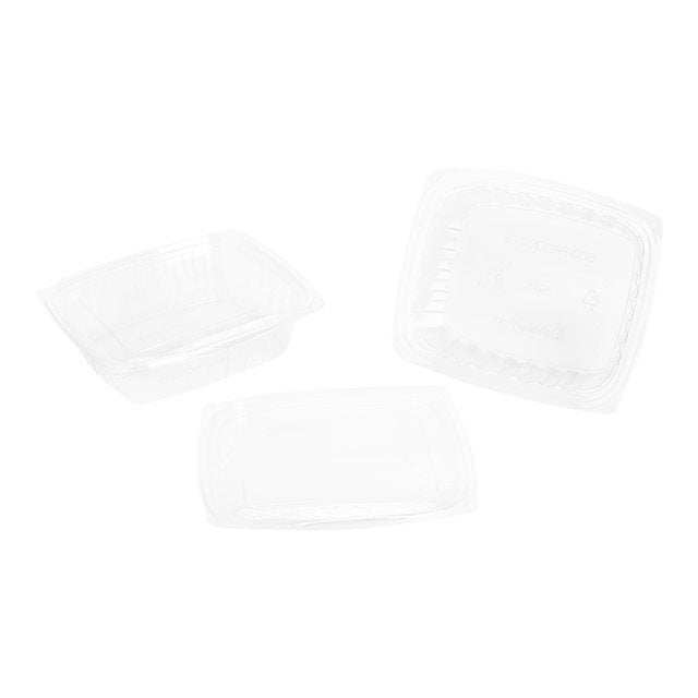 Containers, Deli, 24 Ounce, Plastic, Clear, Rectangle, with Lid, 24 Ounce,1 - 200 COUNT