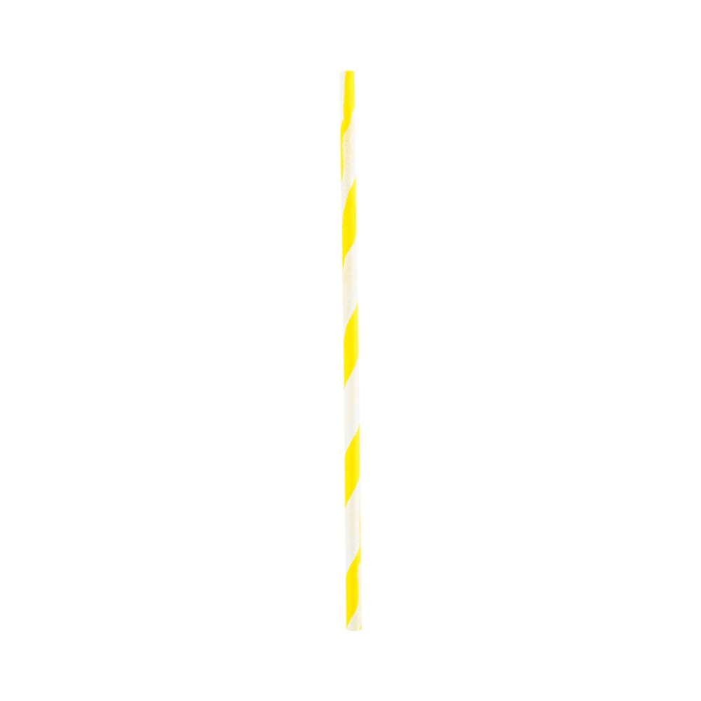 Cake Pop & Lollipop Sticks, 6 Inch x 0.16 Inch, Paper, White & Yellow, Spirals, Biodegradeable,1 - 100 COUNT