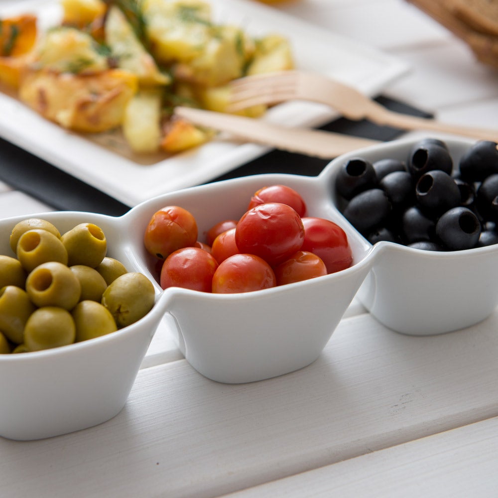 Bowl Set, Convex, Triplets Collection, 9.5 Inch, Porcelain, 9.5 Linear Inch,1 - 1 EACH