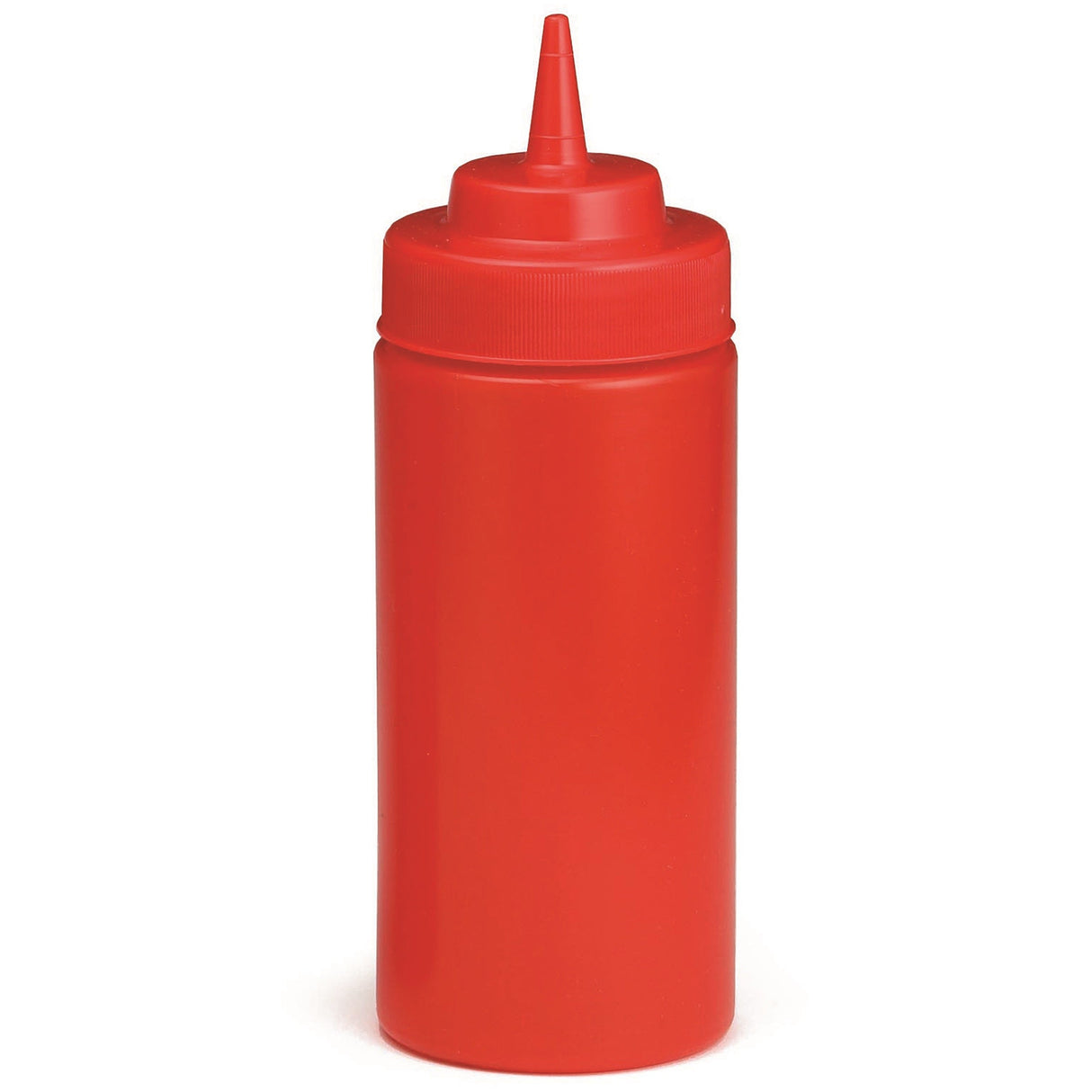 Bottles, Squeeze, 16 Ounce, Wide Mouth, Red, Polyethylene,24 - 1 EACH