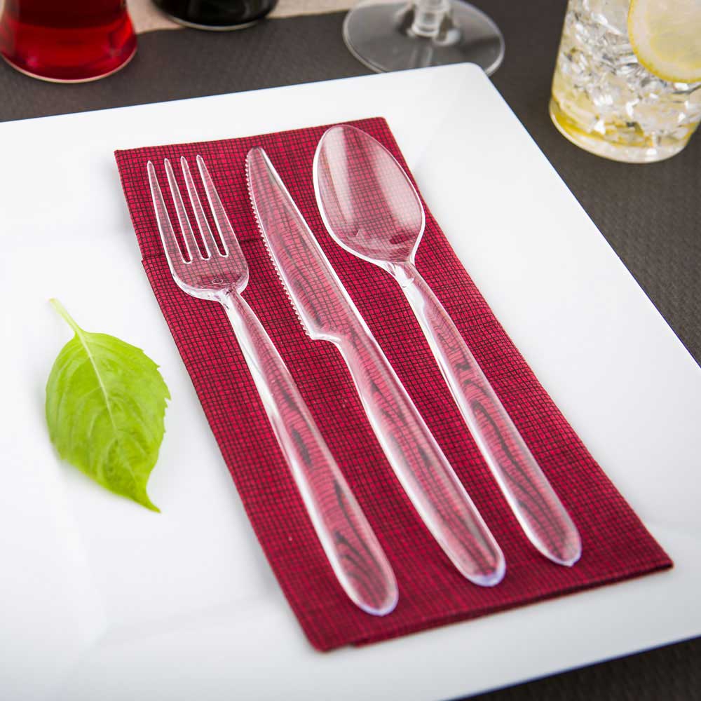 Spoons, Moderna, Plastic, Clear, 7.3 Linear Inch,1 - 250 COUNT