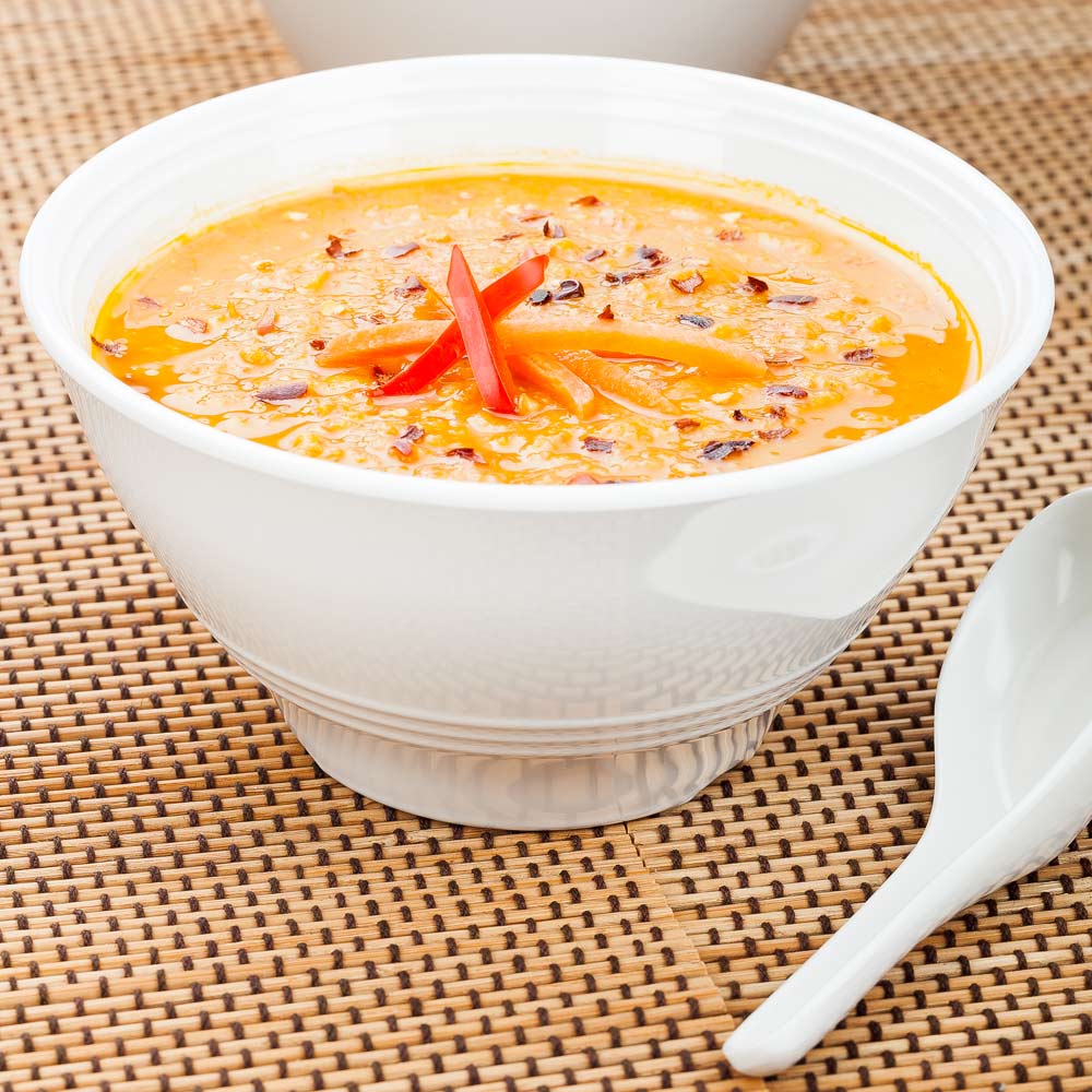 Bowls, Incline, Voga Melamine, 50 Ounce, 6 Inch, White, 6 Linear Inch,1 - 10 COUNT