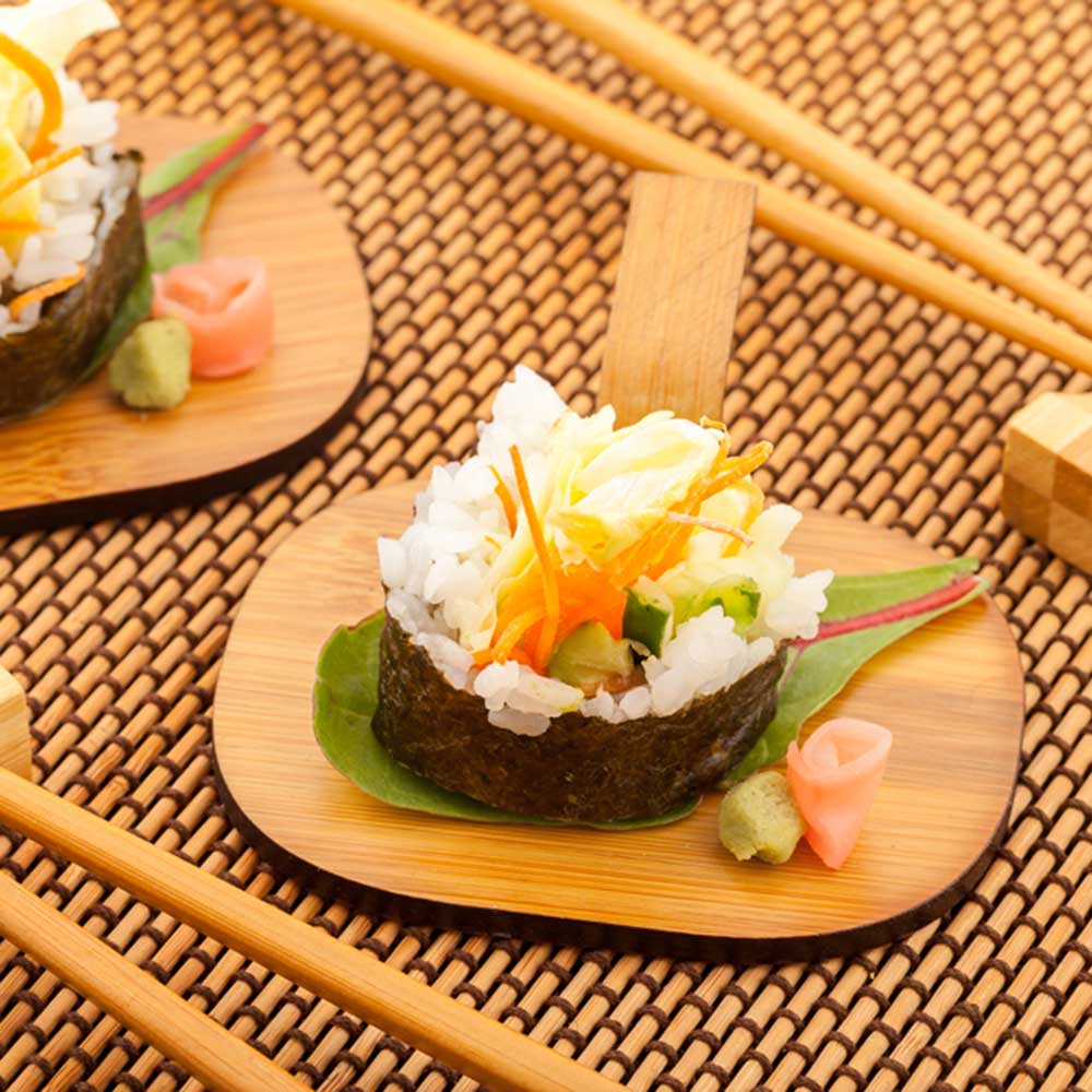 Trays, Serving, 4 x 3 Inch, Oval, Natural, Bamboo,1 - 100 COUNT