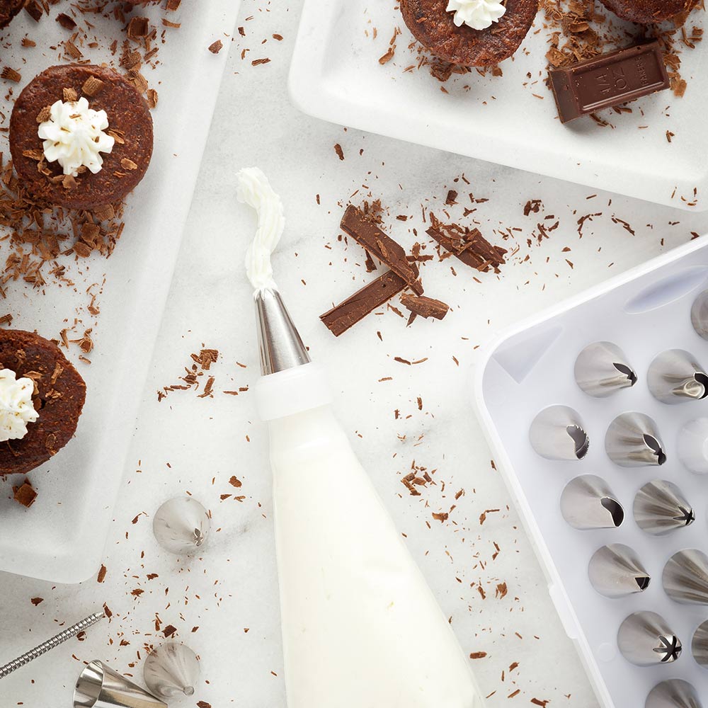 Pastry Tip Set, 26-Piece, Stainless Steel,1 - 26 PIECE