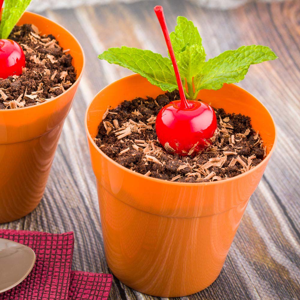 Pots, Mini Flower, 4 Ounce, Plastic, Terracotta,1 - 100 COUNT