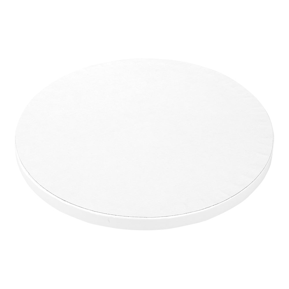 Cake Drum Board, Pastry Tek 8 x 8 x 0.5 Inch, Cardboard, White, Round,1 - 1 EACH