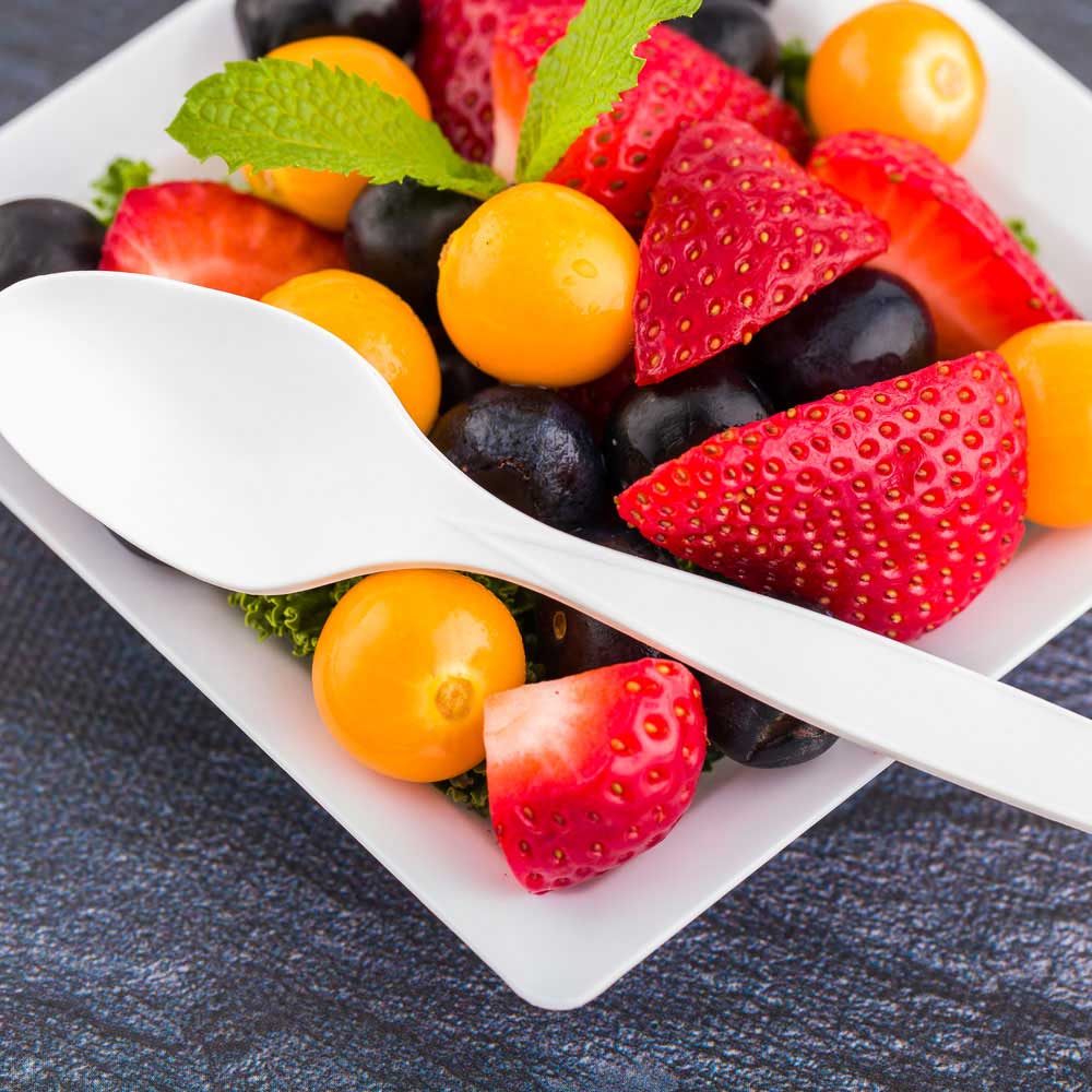 Spoons, Plastic, White,1 - 500 COUNT