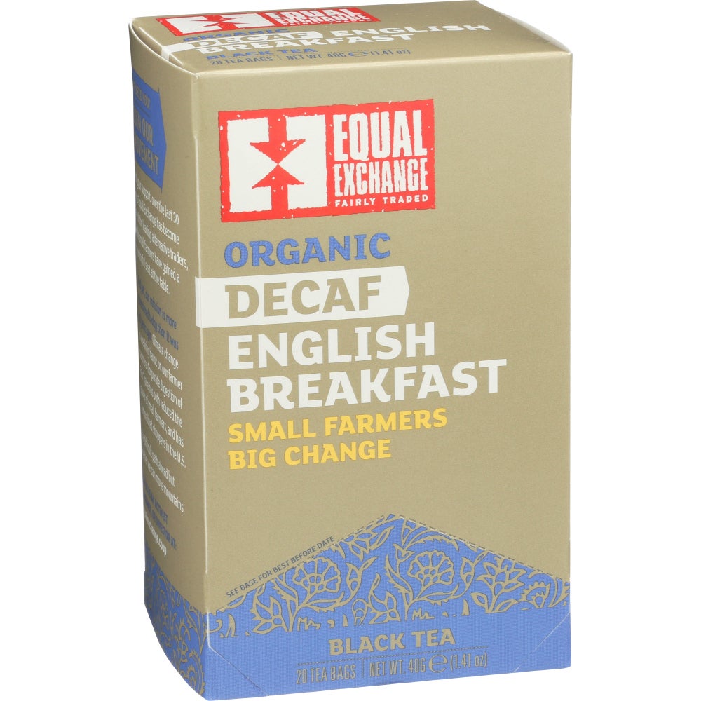 Tea, Black, English Breakfast, in Bags with Strings, Decaffeinated,6 - 20 COUNT
