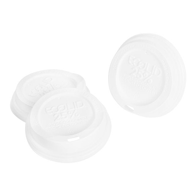 Lids, Dome, Sip-Thru, Plastic, White, Recycled, For 8 Ounce Hot Cups, 8 Ounce,1 - 1000 COUNT