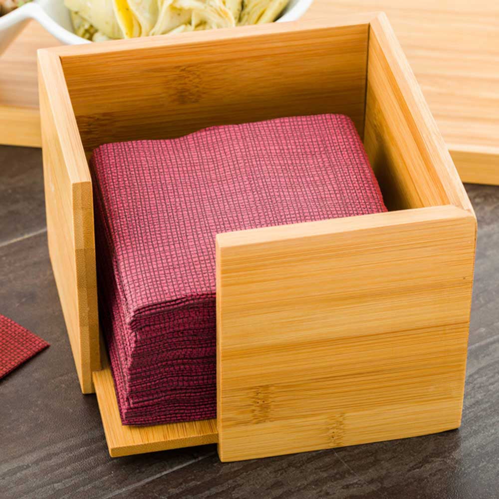 Holder, Napkin, 5 Inch, Square, Bamboo, Natural, 5 Linear Inch,1 - 1 EACH
