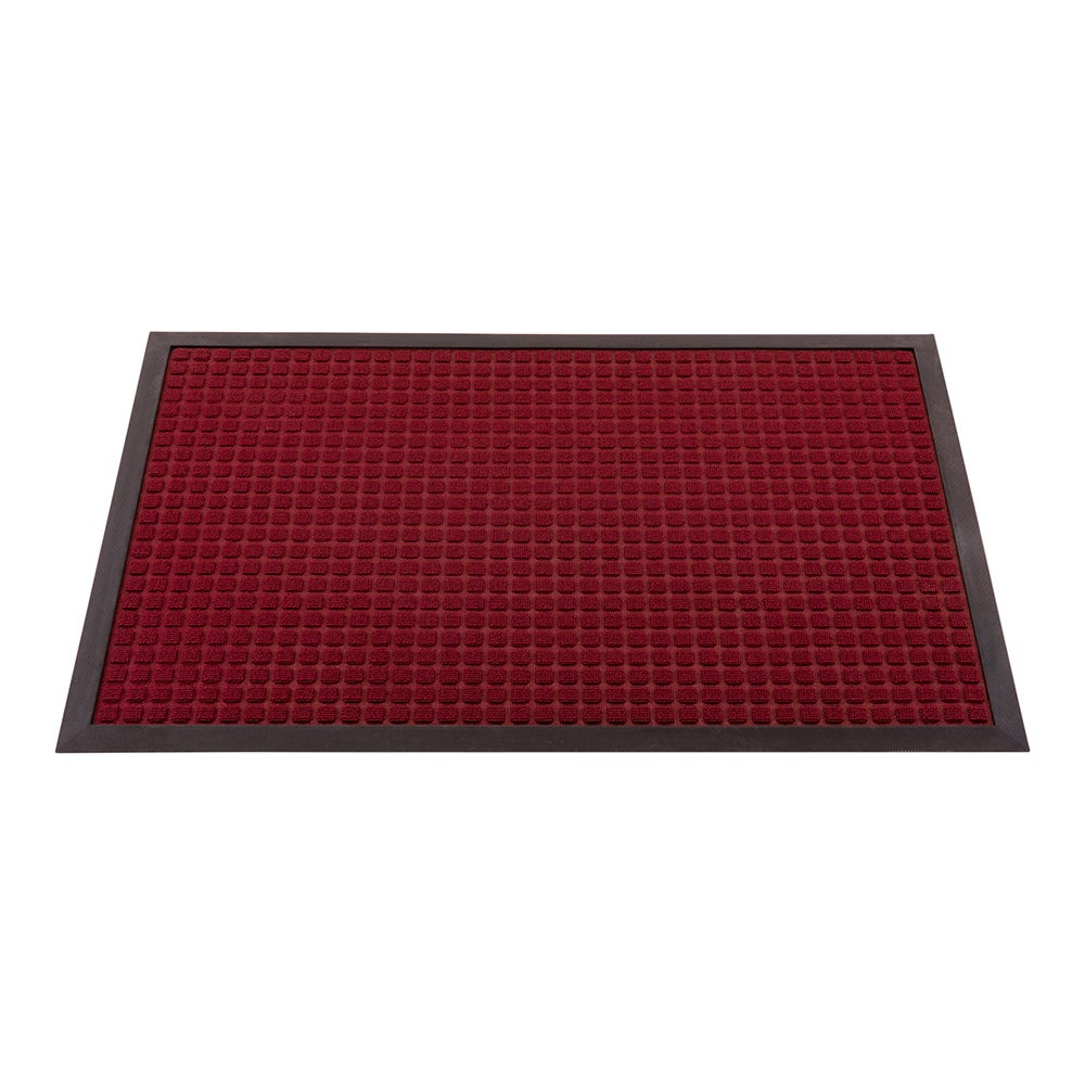Floor Mat, Carpet, Comfy Feet, Heavy Duty, Burgundy, 36 x 24 Inch, Waffle, Polypropylene,1 - 1 EACH