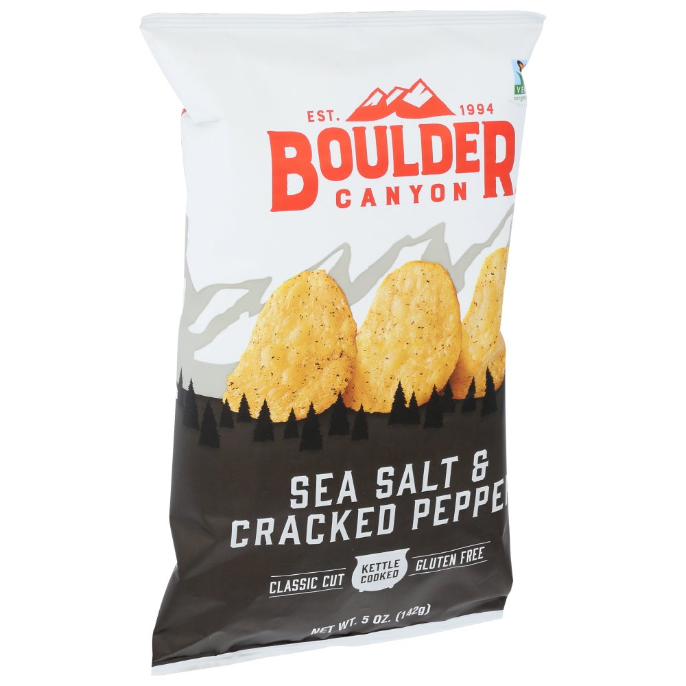 Kettle, Sea Salt & Cracked Pepper, Chips,12 - 5 OUNCE
