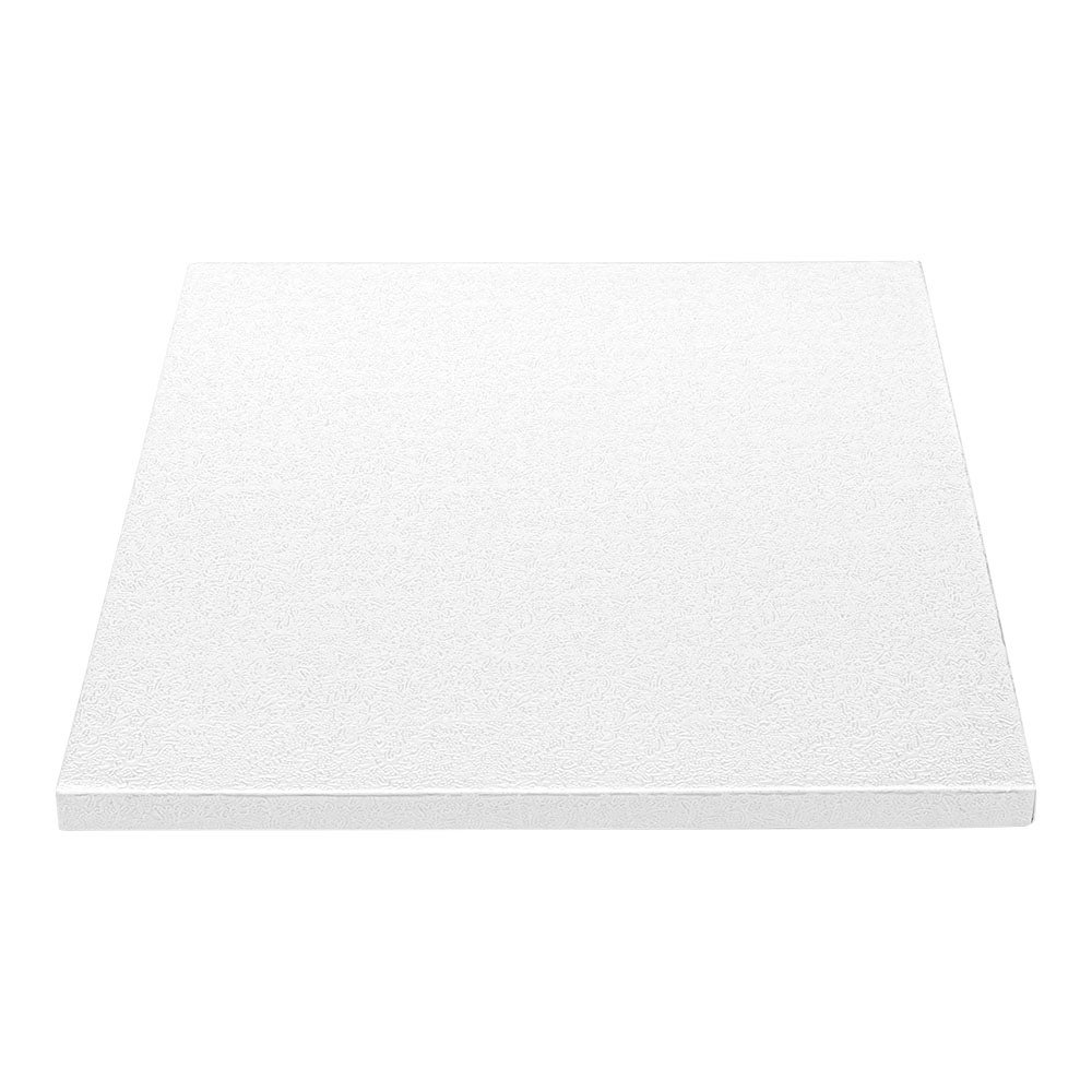 Cake Drum Board, Pastry Tek 8 x 8 x 0.5 Inch, Cardboard, White, Square,1 - 1 EACH