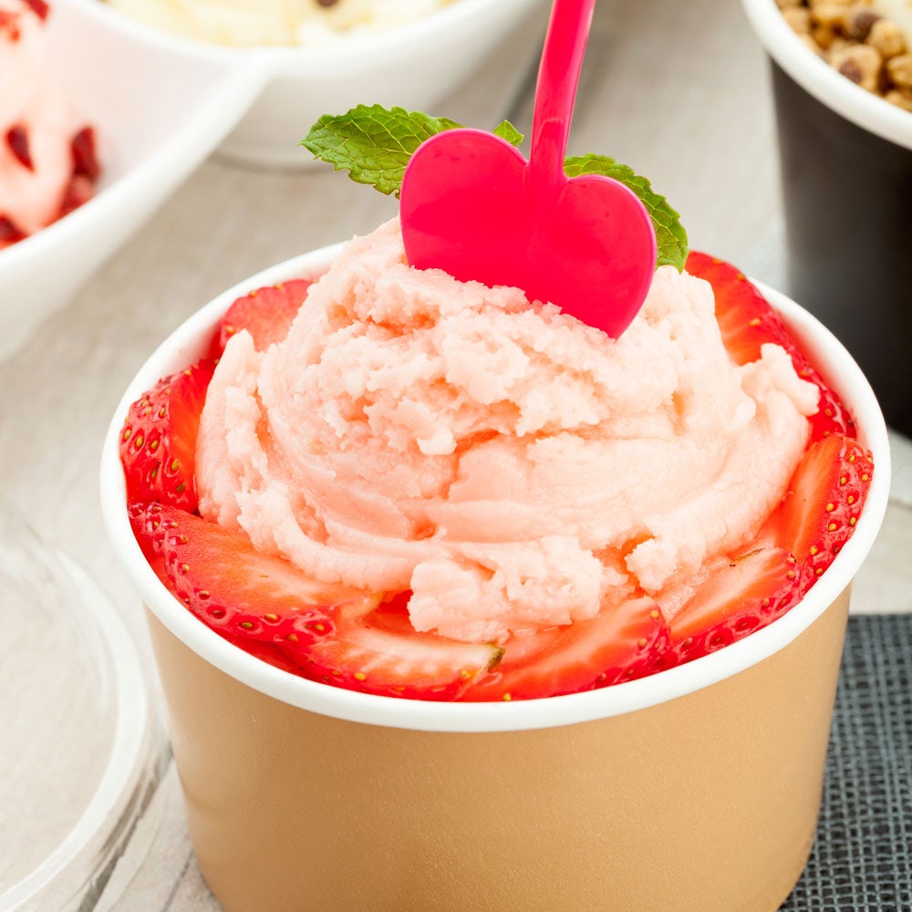 Spoons, Dessert, Love Shovel, Heavyweight Plastic, Magenta, 3.5 Inch, 3.5 Linear Inch,1 - 500 COUNT