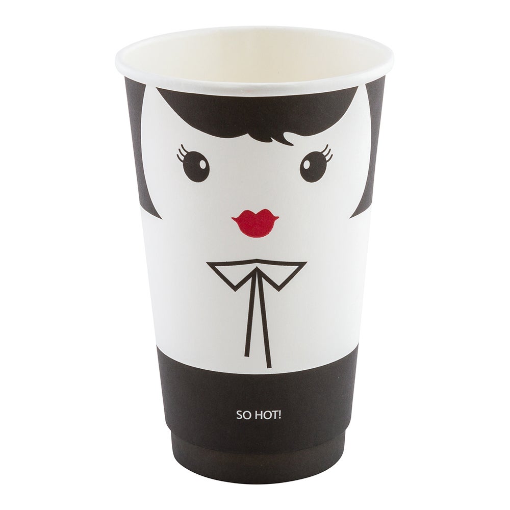 Cups, Hot, 16 Ounce, Paper, Madame, Double Wall,1 - 500 COUNT