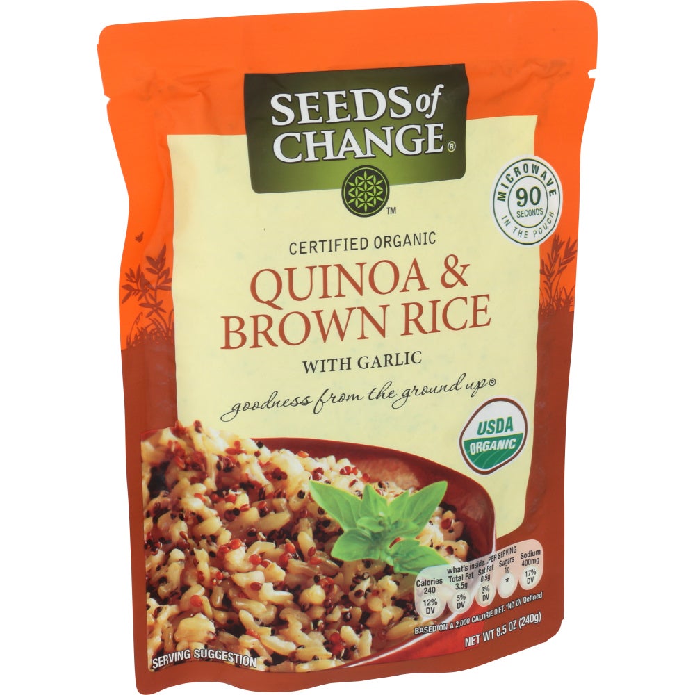 Rice, Quinoa & Brown, with Garlic, Ready-to-Heat,12 - 8.5 OUNCE