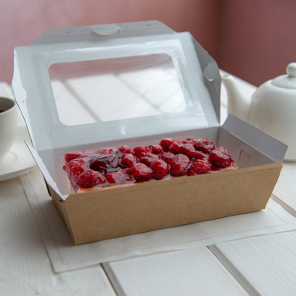 Boxes, Lunch, 57 Ounce, Paper, Kraft, with Two Windows, 57 Ounce,1 - 200 COUNT