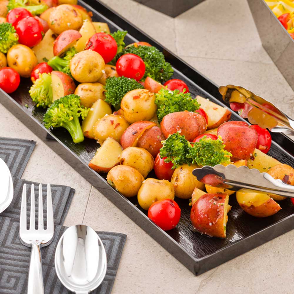 Trays, 23.6 x 5.9 Inch, Plastic, Black Di Lengo Design, Rectangular, Heavyweight,1 - 25 COUNT