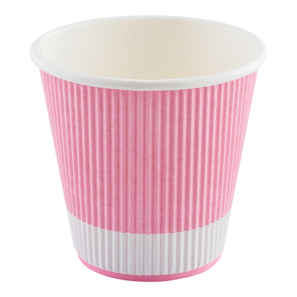 Cups, Hot, 8 Ounce, Paper, Light Pink, Ripple Wall,1 - 500 COUNT