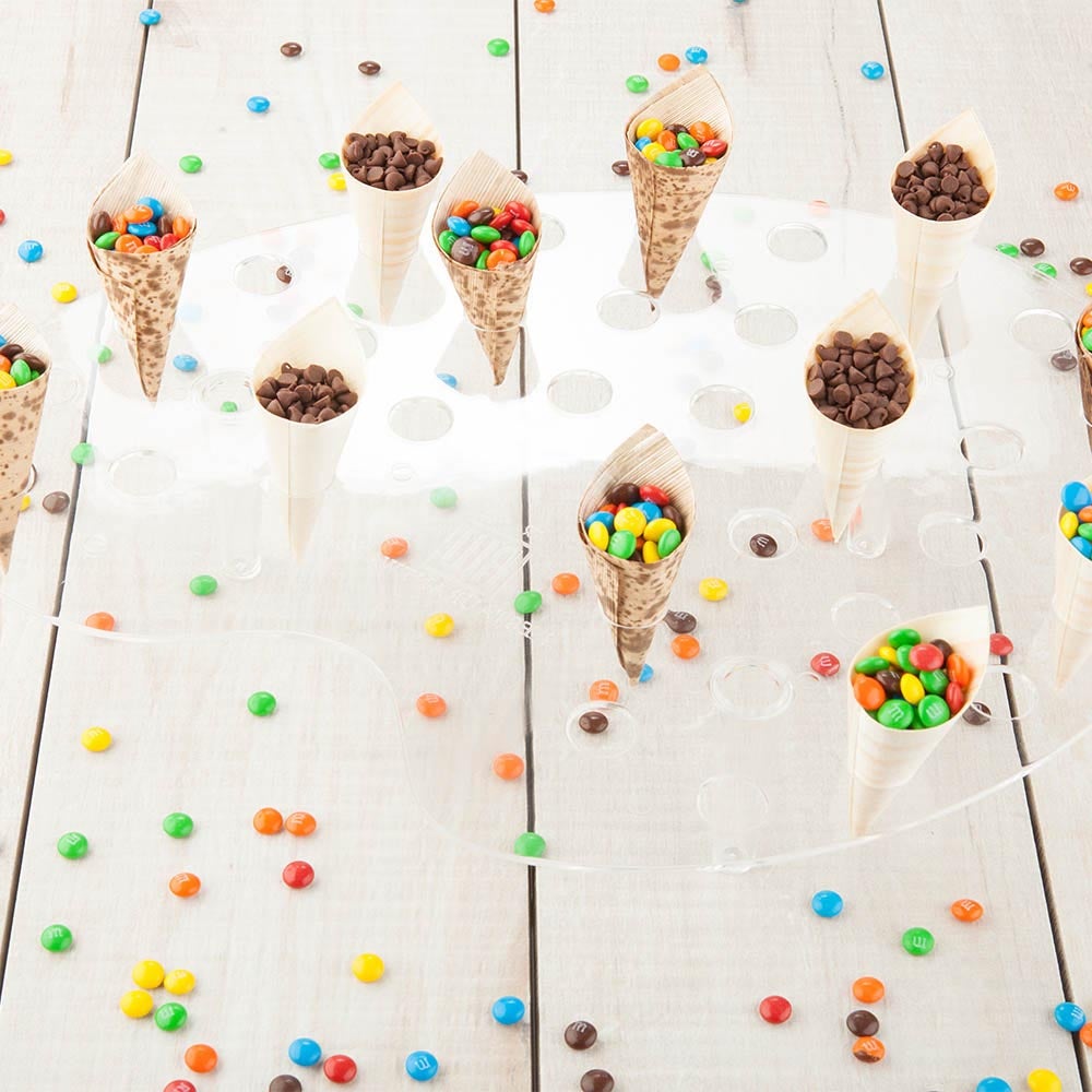 Stands, Palette Display, 35-Slot, Clear, Plastic, for Mini Cones,1 - 4 COUNT