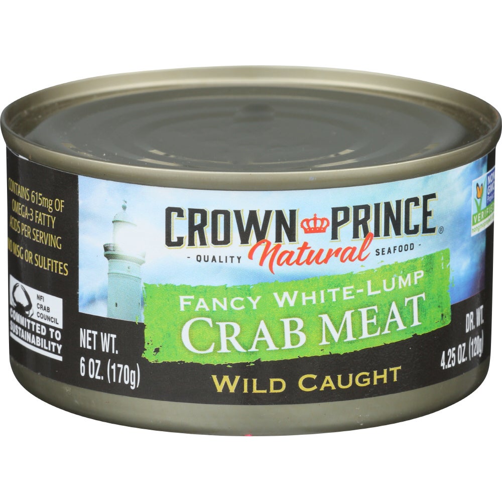 Crab Meat, Fancy, Wild-Caught, White-Lump,12 - 6 OUNCE