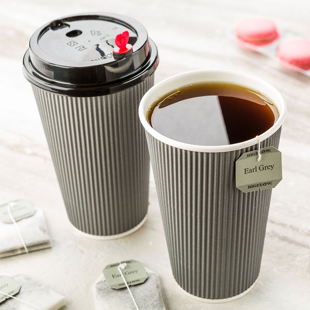 Cups, Hot, 16 Ounce, Paper, Gray, Ripple Wall, 16 Ounce,1 - 500 COUNT