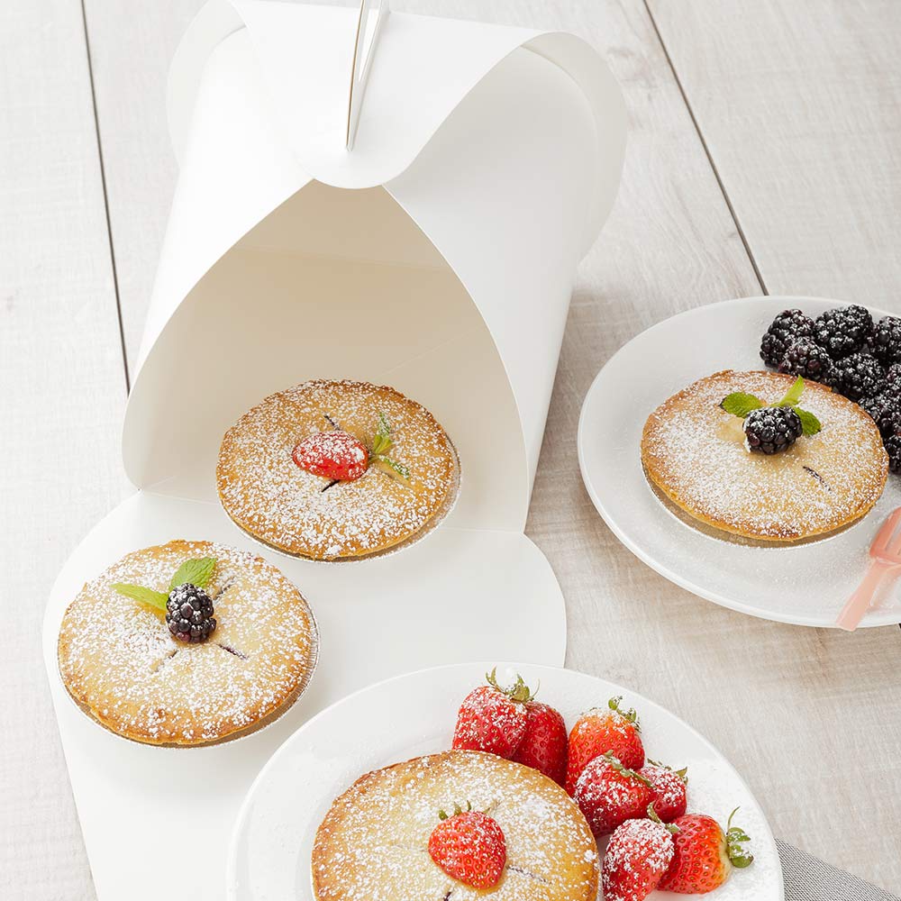 Boxes, Lunch & Cake, Small 6.5 Inch, Paper, White, 6.5 Linear Inch,1 - 100 COUNT