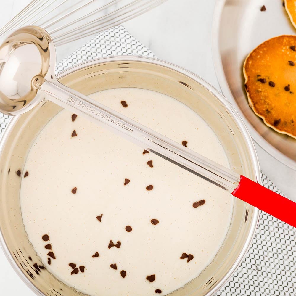 Ladle, 2 Ounce, Stainless Steel, with Red Handle, 2 Ounce,1 - 1 EACH